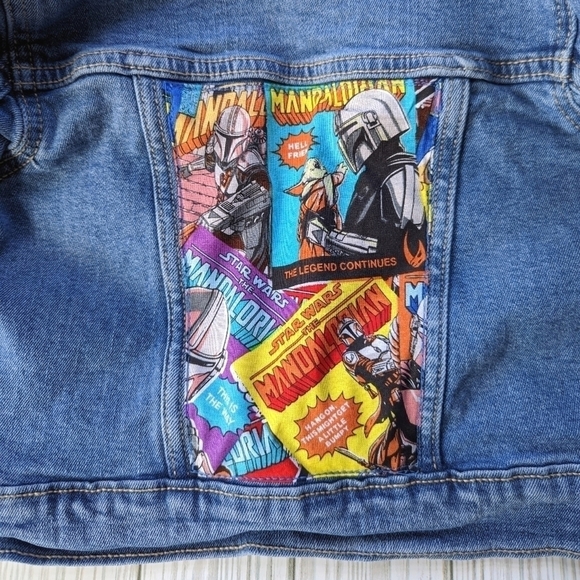 The Mando Jacket Custom Made Star Wars Denim Jacket in Blue Size XS 5T NWT - Picture 4 of 9